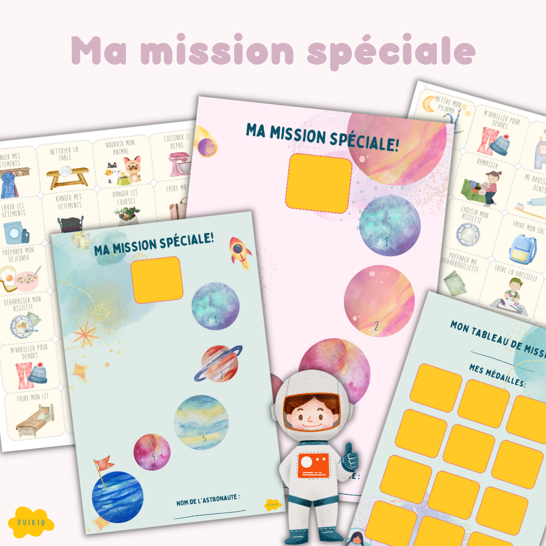 Ma mission spéciale (tableau de tâches pour enfants) - numérique