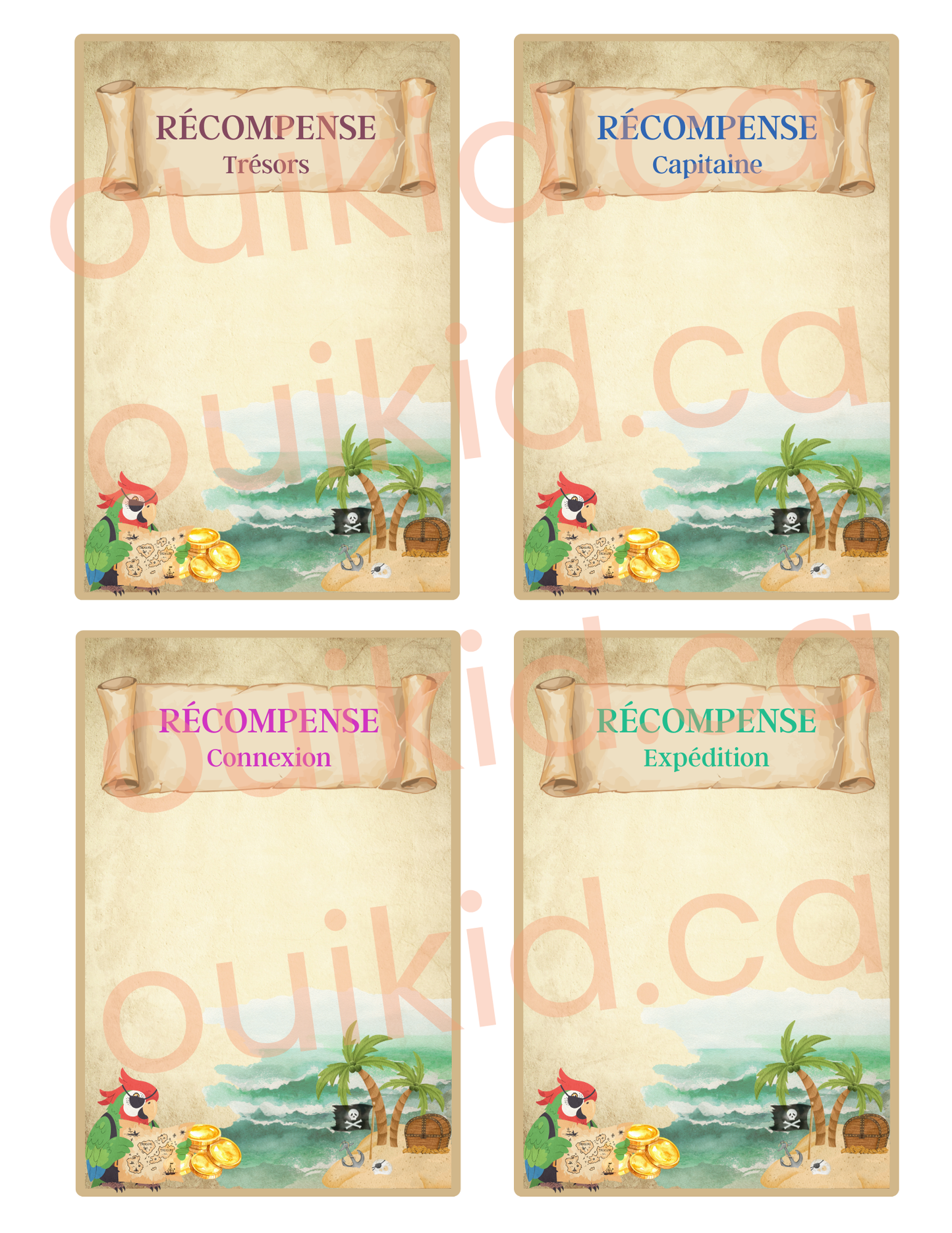 Tableau de motivation (Île de pirates)