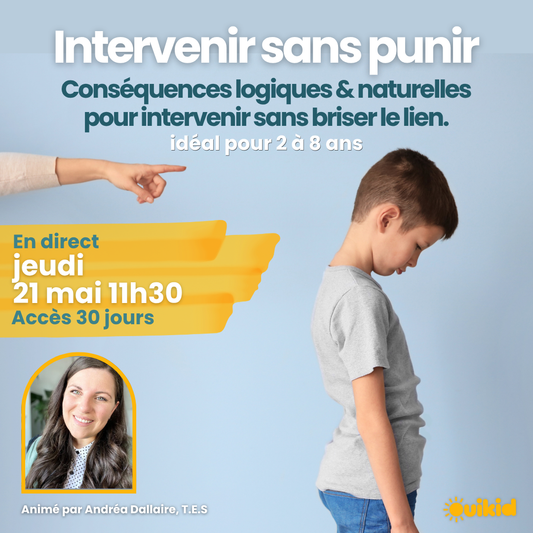 Atelier Intervenir sans punir - 17 juin 2026 (Andréa Dallaire)