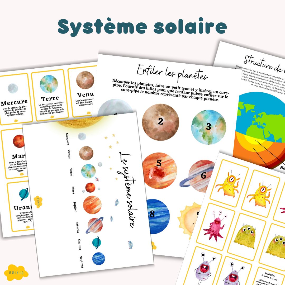 Activité enfant : Système solaire